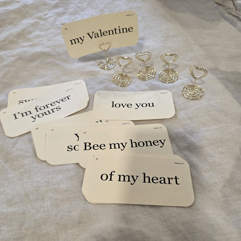 Heart-Shaped Card Holders with Message Cards